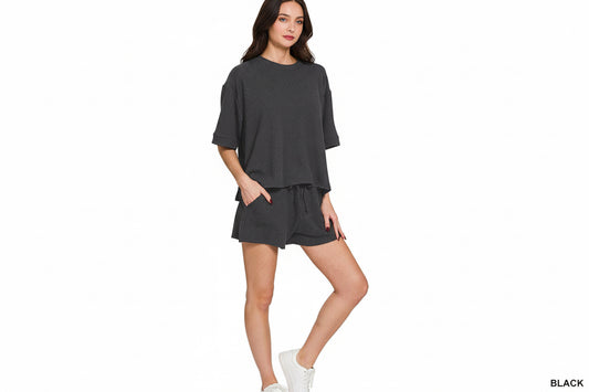 Ribbed Short Set