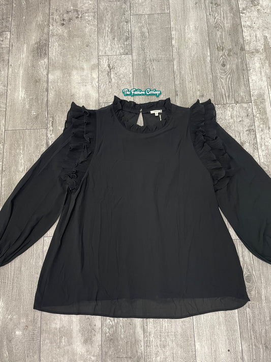 Black Ruffle Sleeve