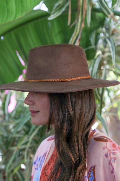 Wide Brim Braided Hat