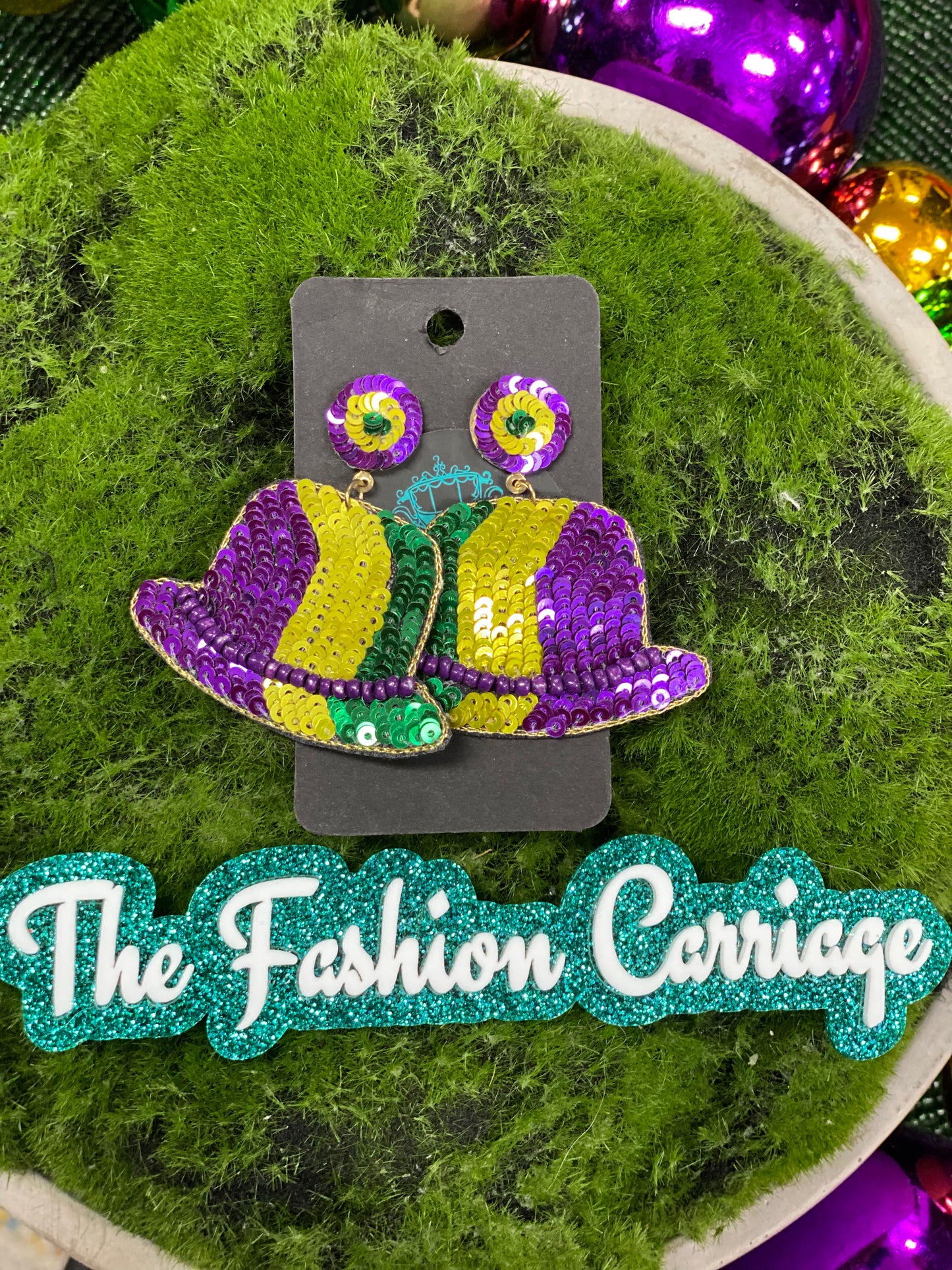 Mardi Gras Earrings