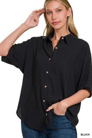 Button Up Figure Linen Button Up – The Fashion Carriage