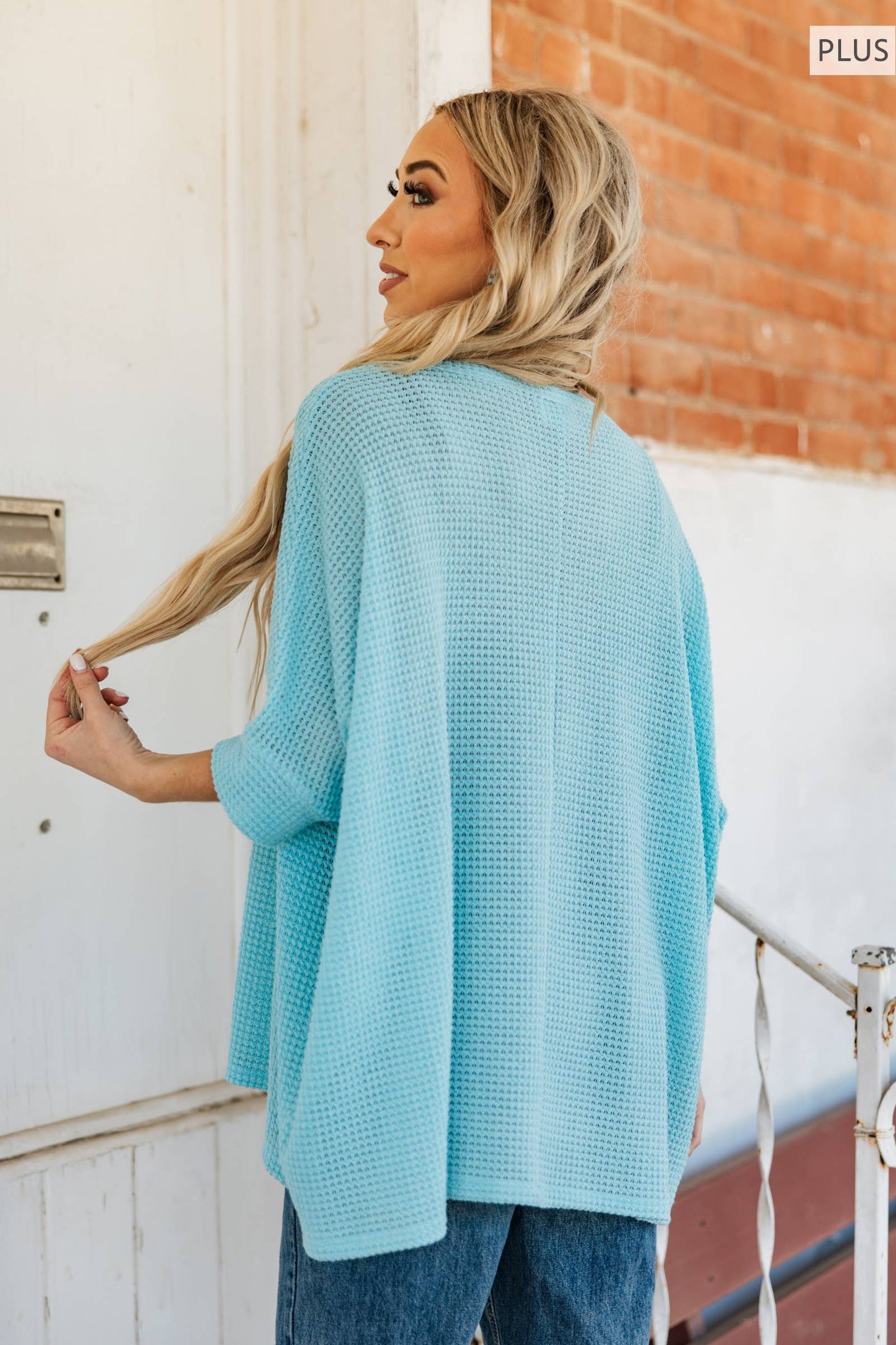 PLUS SIZE Crochet Oversized Relaxed Fit Poncho Top
