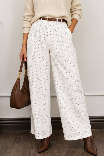 Polka Dot Wide Leg Pants