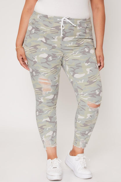 Curvy Leopard High Rise Ankle Jogger