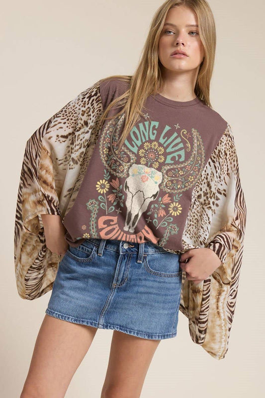 Graphic Kantha Top
