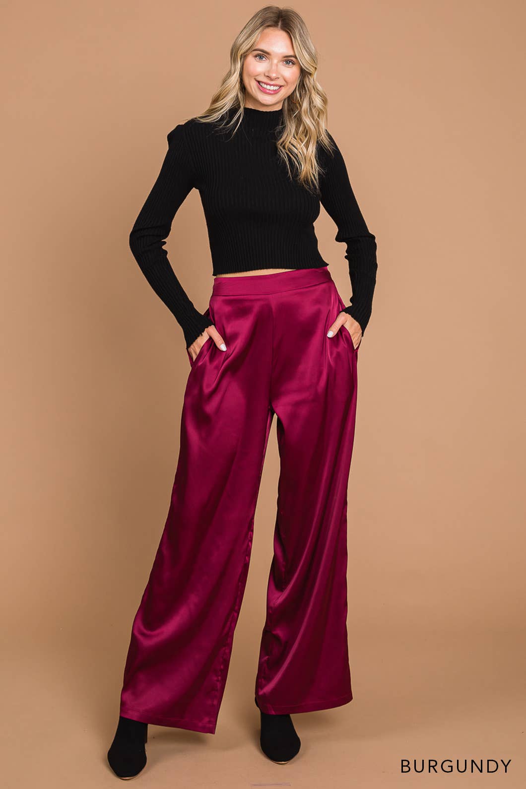 Satin Wide Leg Pants