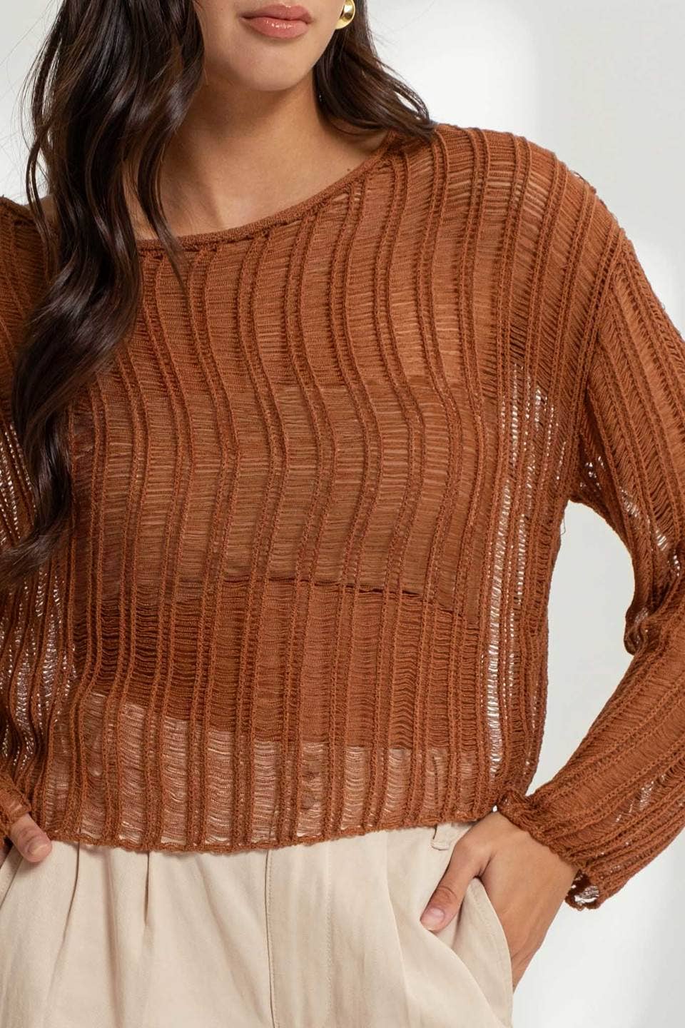 Sheer Crochet Pullover