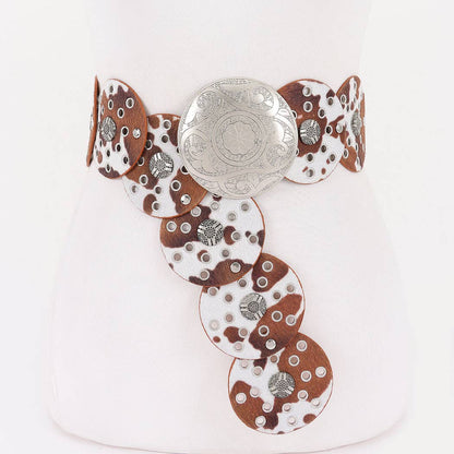 Faux animal Fur Disc Belt