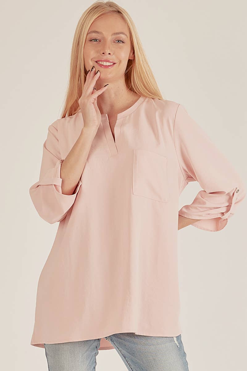 Stylish Pocket Blouse with front pocket, perfect for versatile outfits, from your favorite fashion brand.