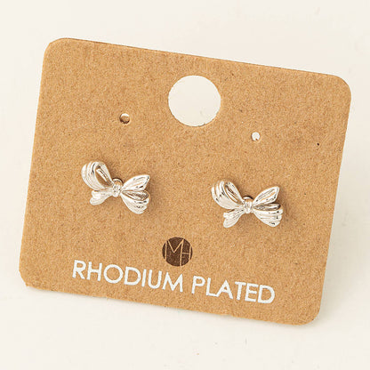 Mini Ribbon Stud Earrings