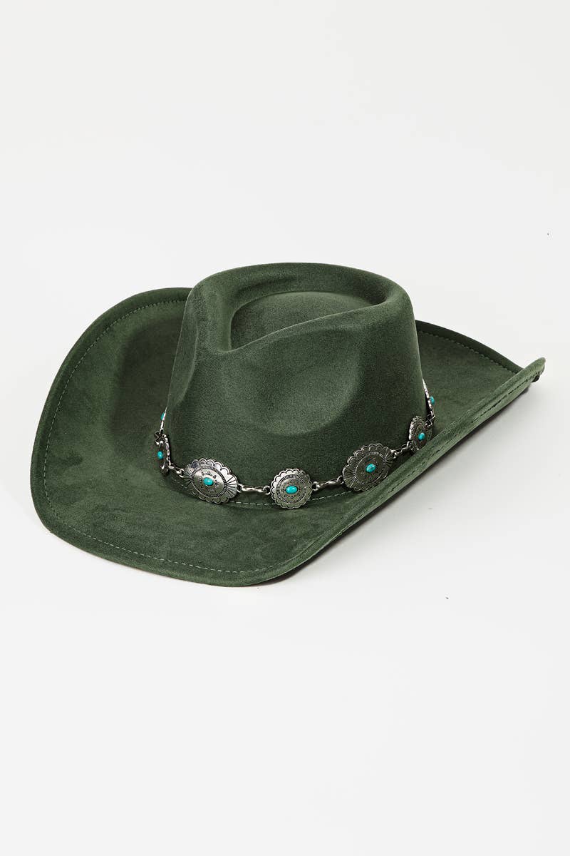 Concho Disc Chain Cowboy Hat
