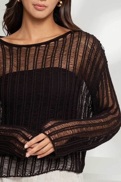 Sheer Crochet Pullover