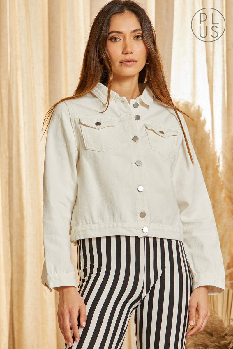 Francesca Fringe Cropped Denim Jacket