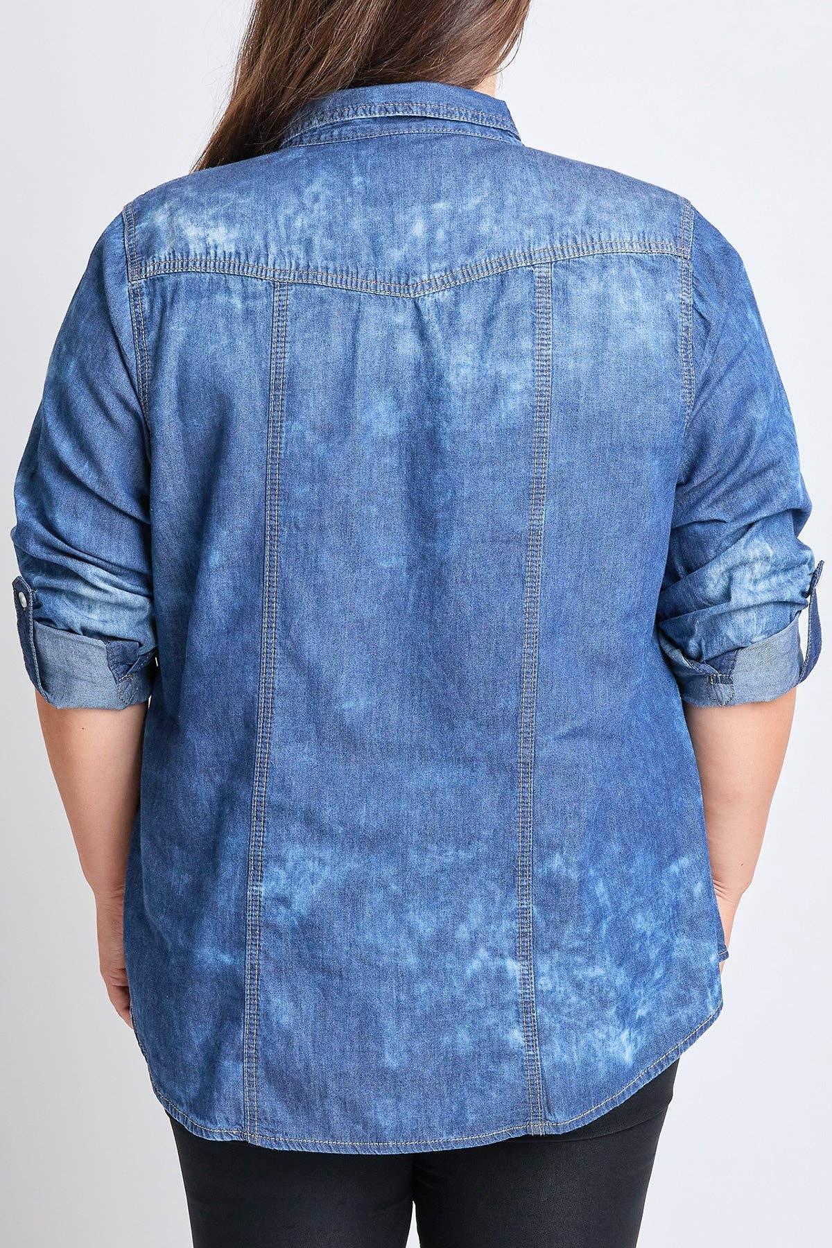 Curvy Chambray Long Sleeve