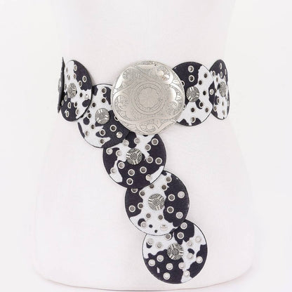 Faux animal Fur Disc Belt