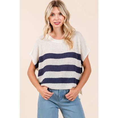 Dolce Drop Shoulder Striped Top