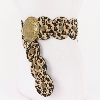 Faux animal Fur Disc Belt