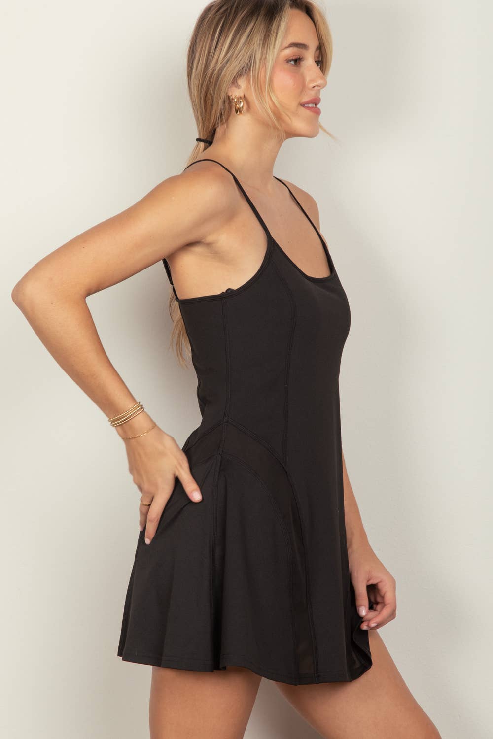 Mesh Detail Tennis Mini Dress