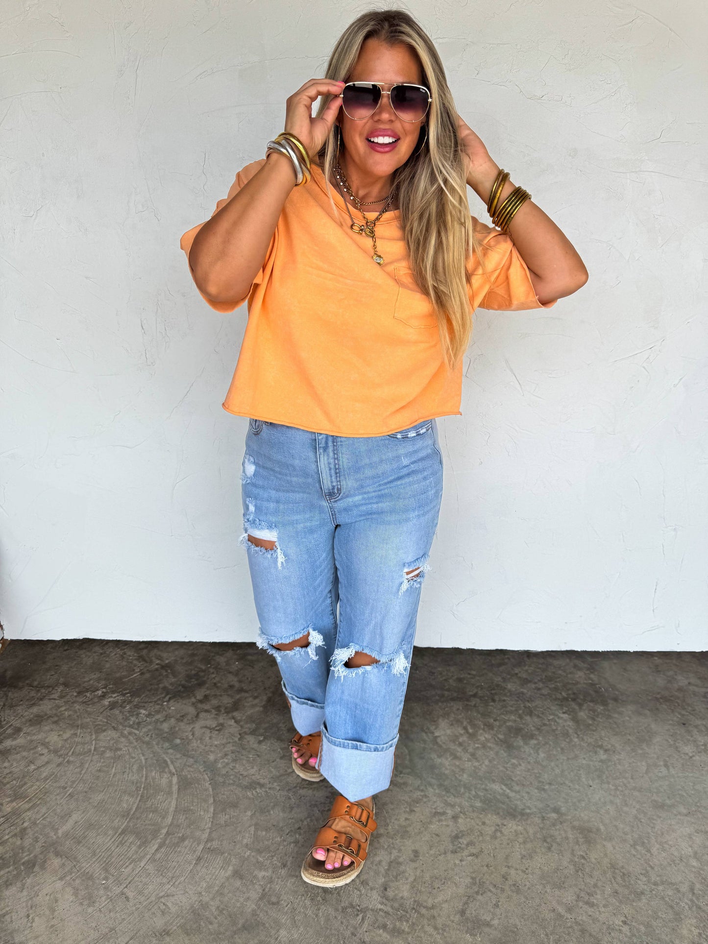 ROSIE RAW HEM TEE