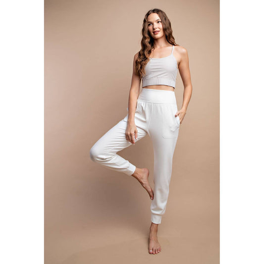 RIB BRUSH JOGGER PANTS