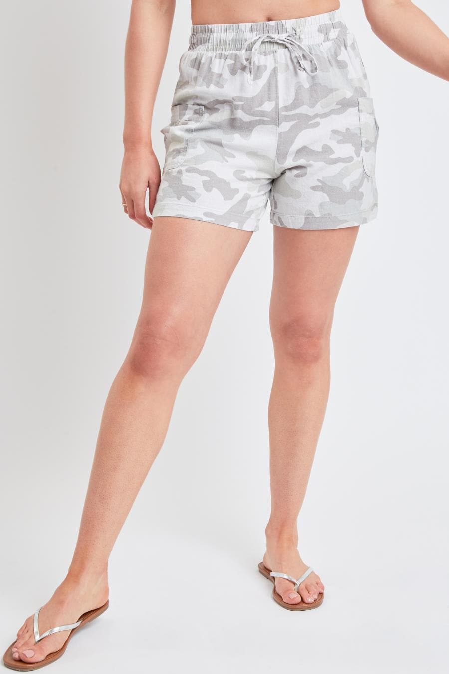 Print Linen Shorts