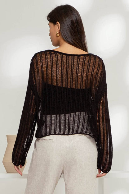 Sheer Crochet Pullover