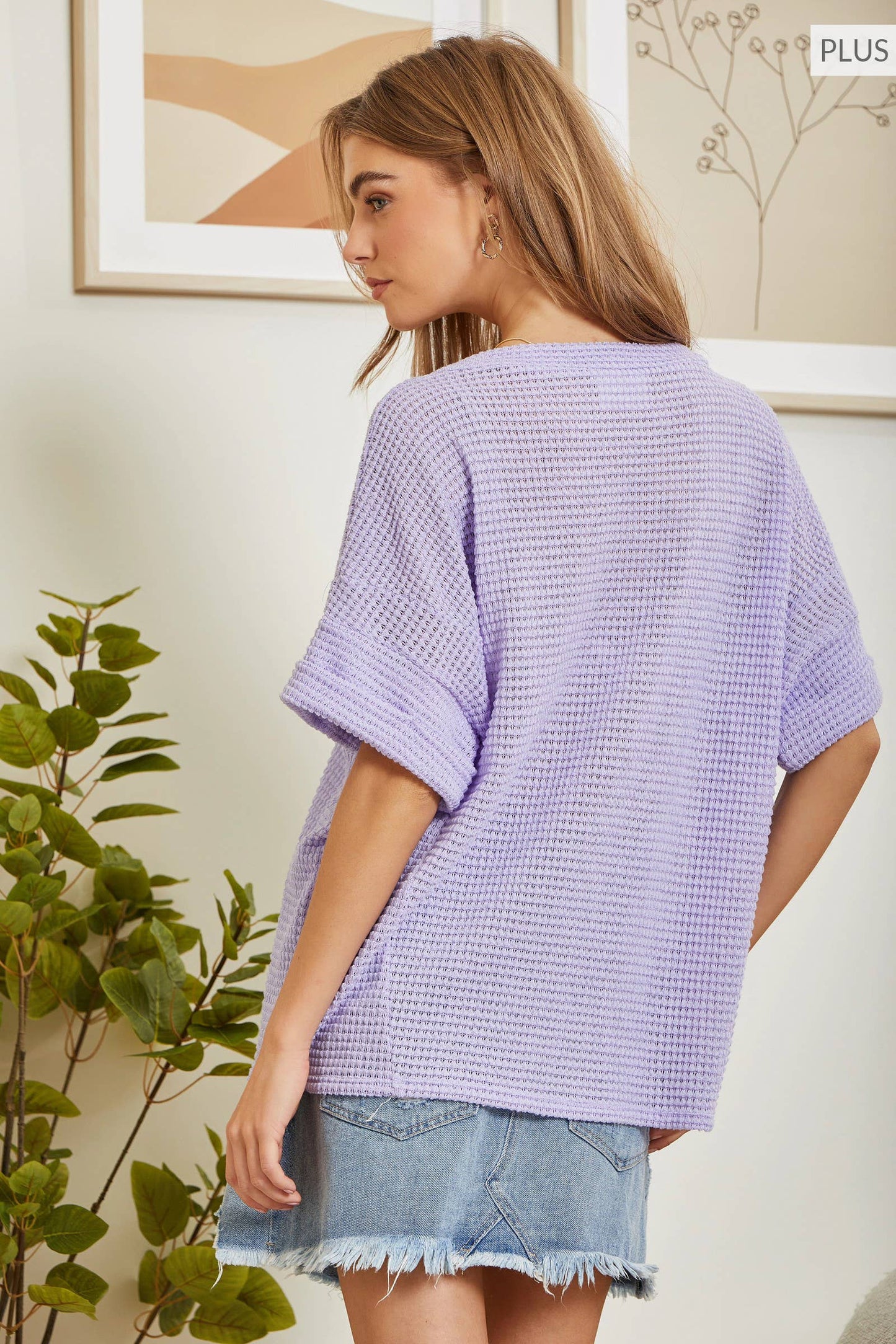 Curvy Sweater Knit Tunic Top