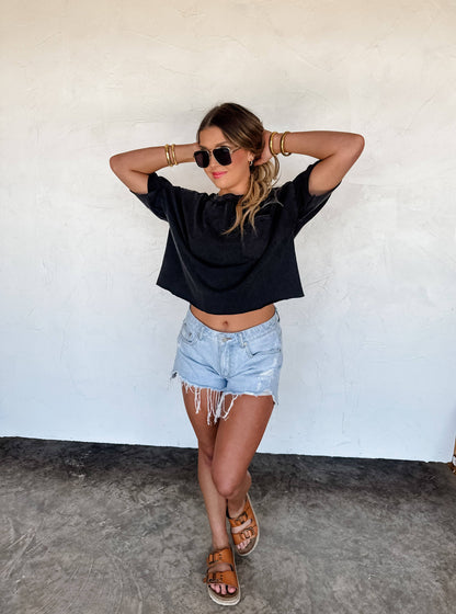 ROSIE RAW HEM TEE