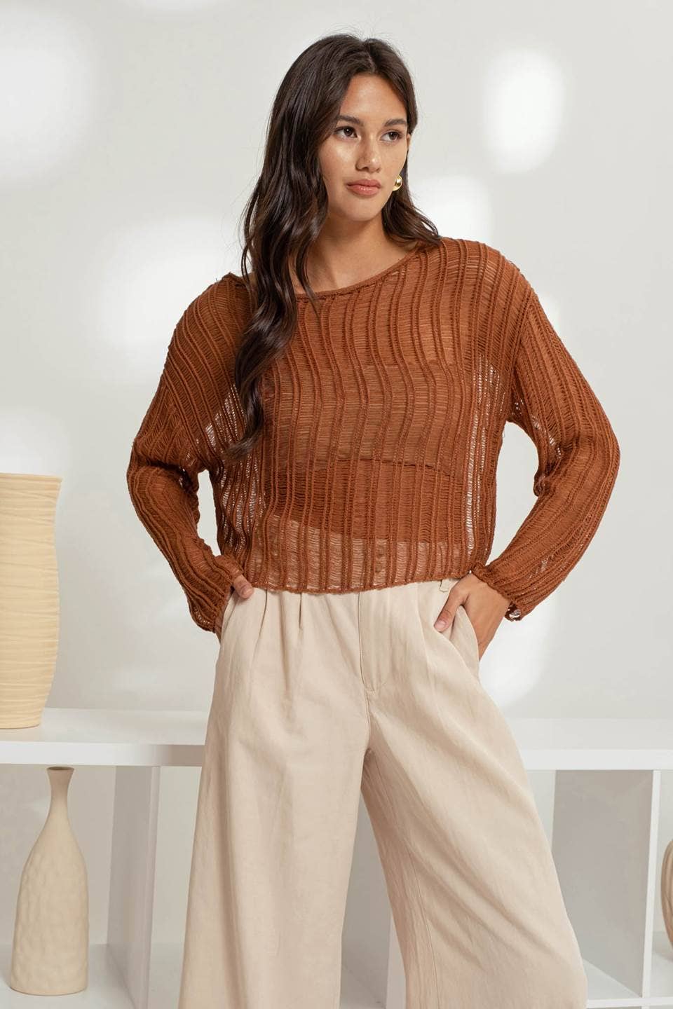 Sheer Crochet Pullover