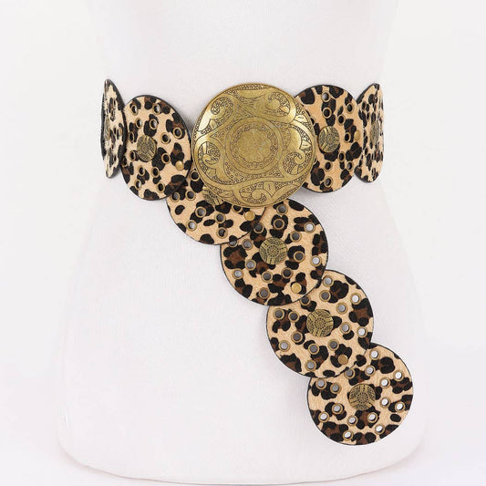 Faux animal Fur Disc Belt