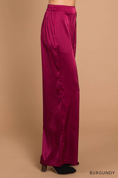 Satin Wide Leg Pants