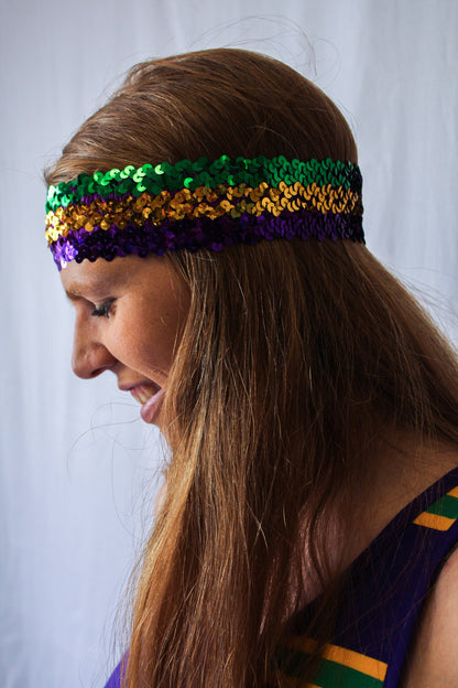 Mardi Gras Sequin Headband