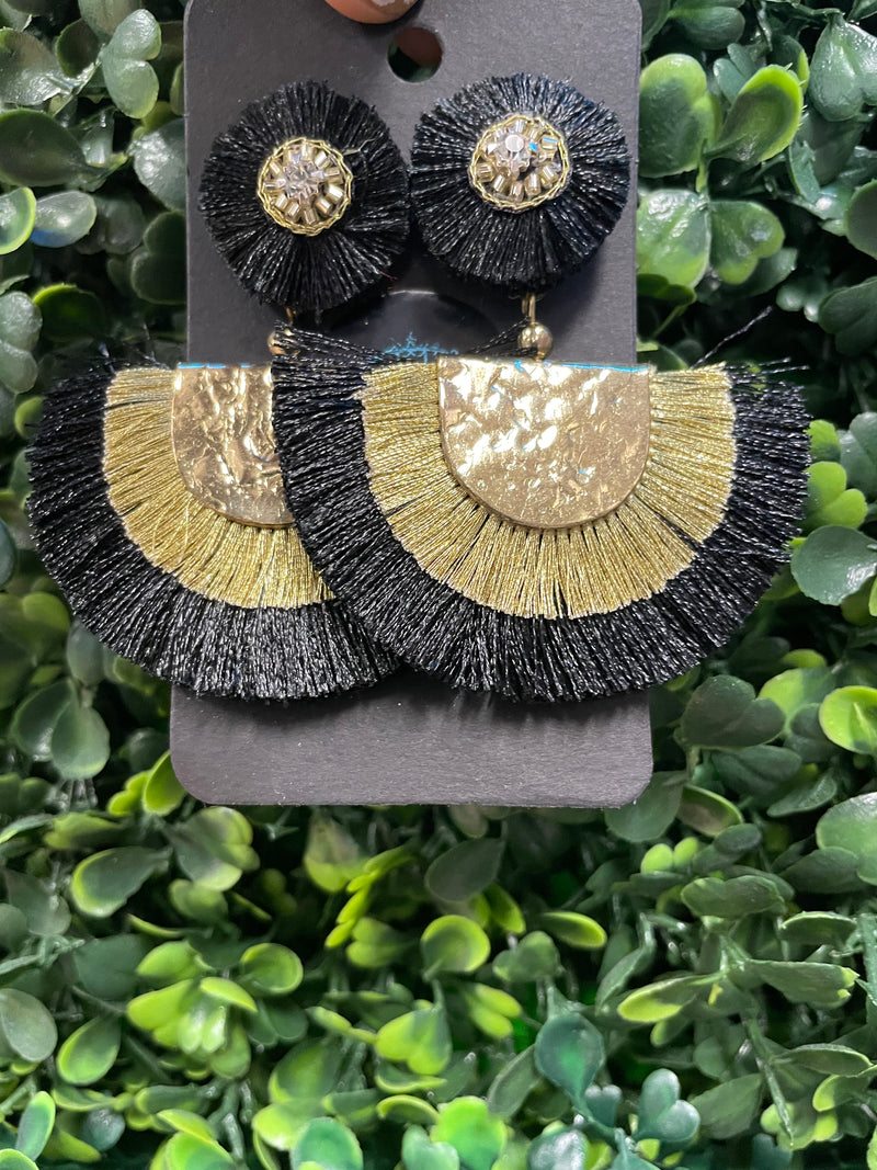 Black And Gold Earring Collection