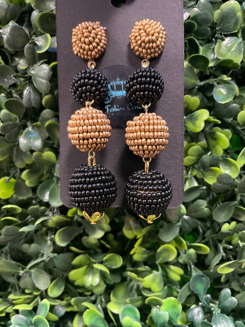 Black And Gold Earring Collection
