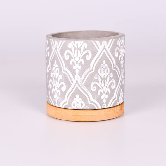 Bourbon Royalty Damask Stone Candle