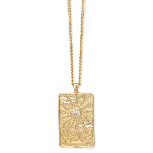 Major Arcana Gold Sun Necklace