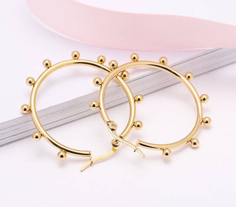 Dotti Dotted Gold Hoops 2