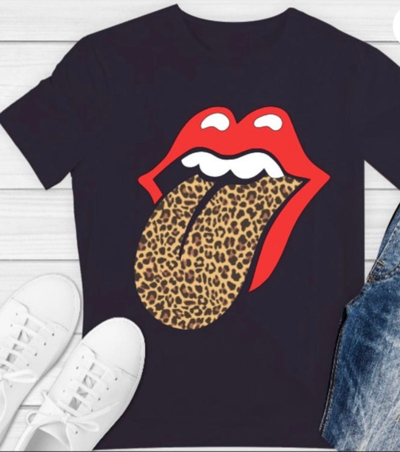 Rolling Stones Leopard Tee