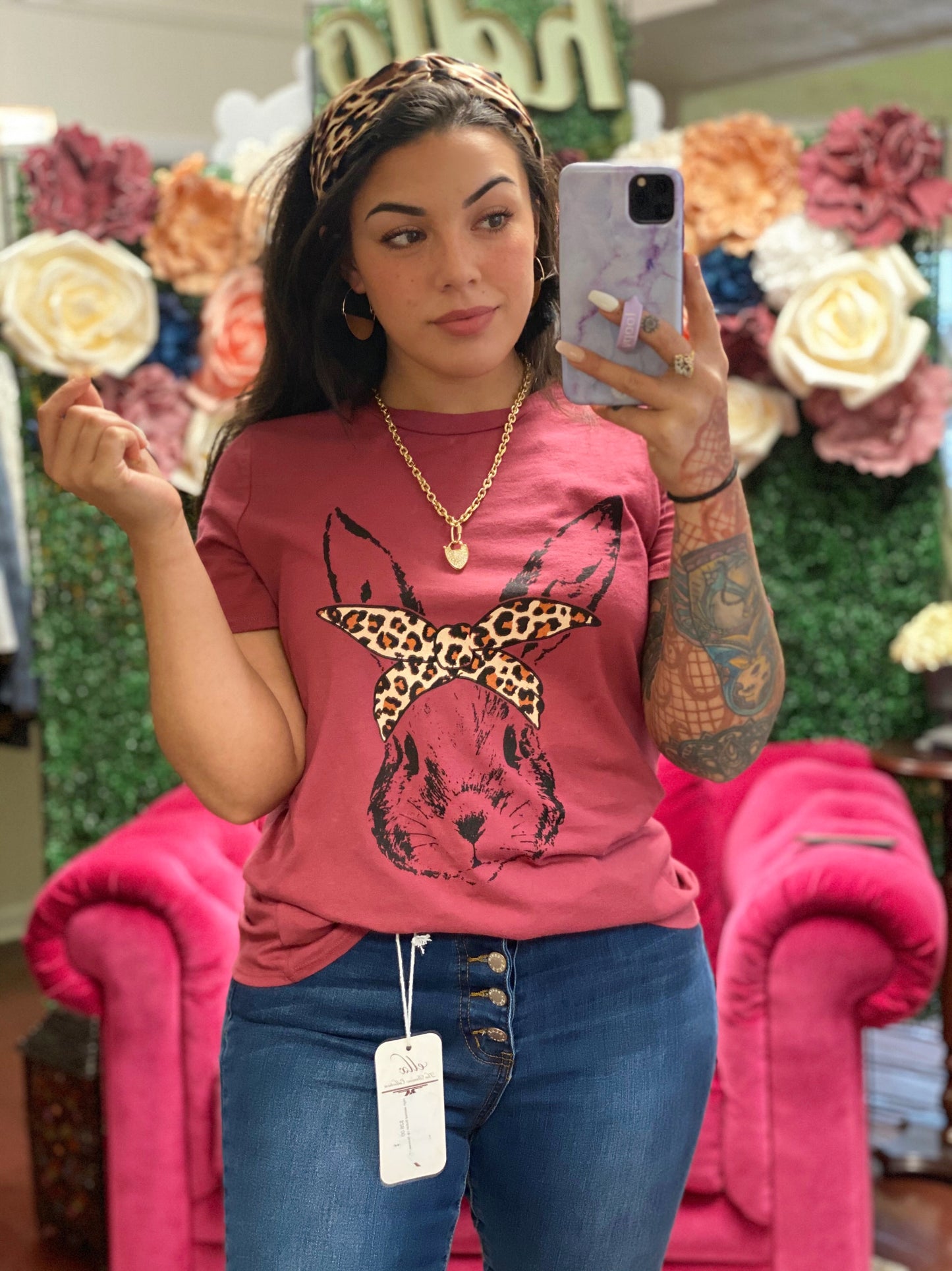 Leopard Bunny Tee