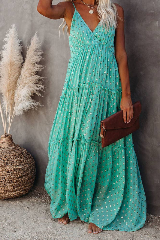 Floral Ruffle Maxi Dress