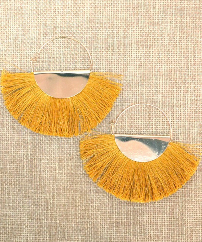 Fan Tassel Hoops