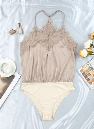 Satin Lace Bodysuit