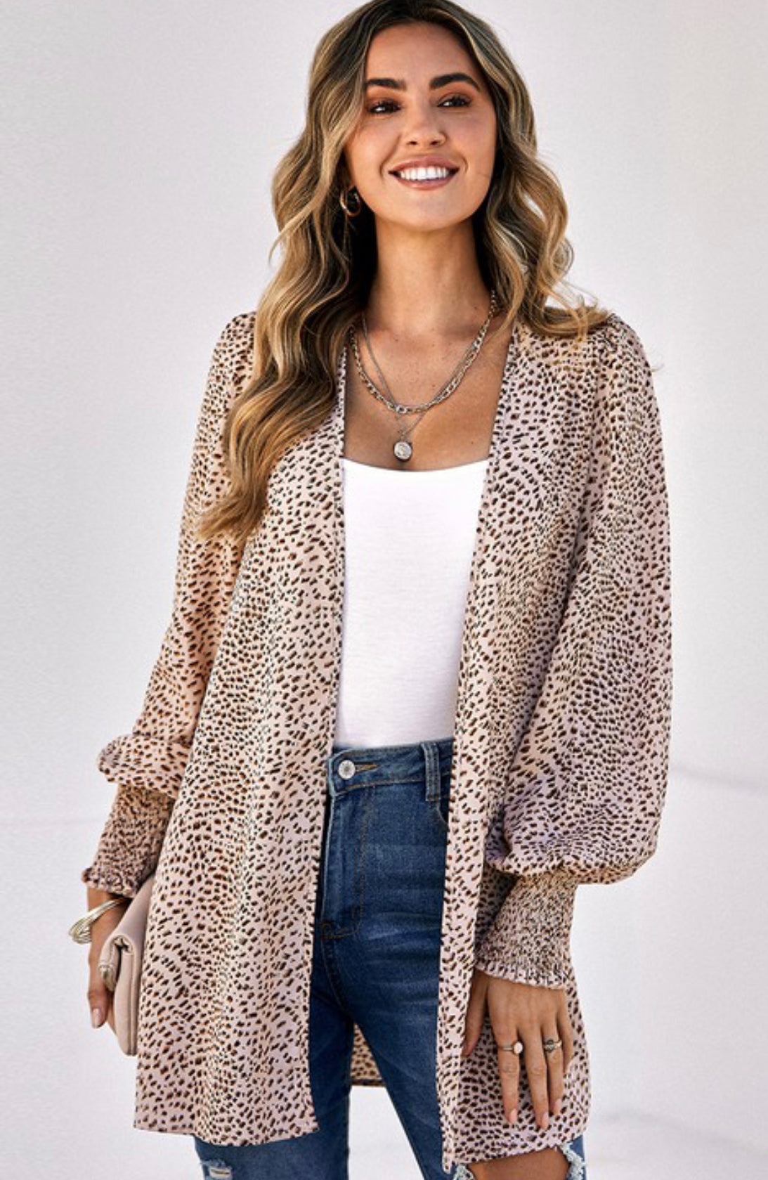 Spotted lightweight cardigan – The Fashion Carriage