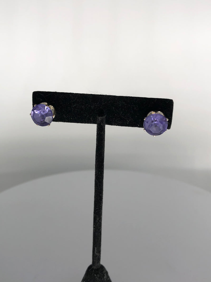Purple Crystal Studs